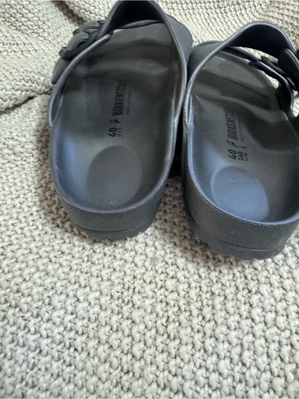 Birkenstock Black Two-Strap EVA Slide Sandals - Picture 4 of 5